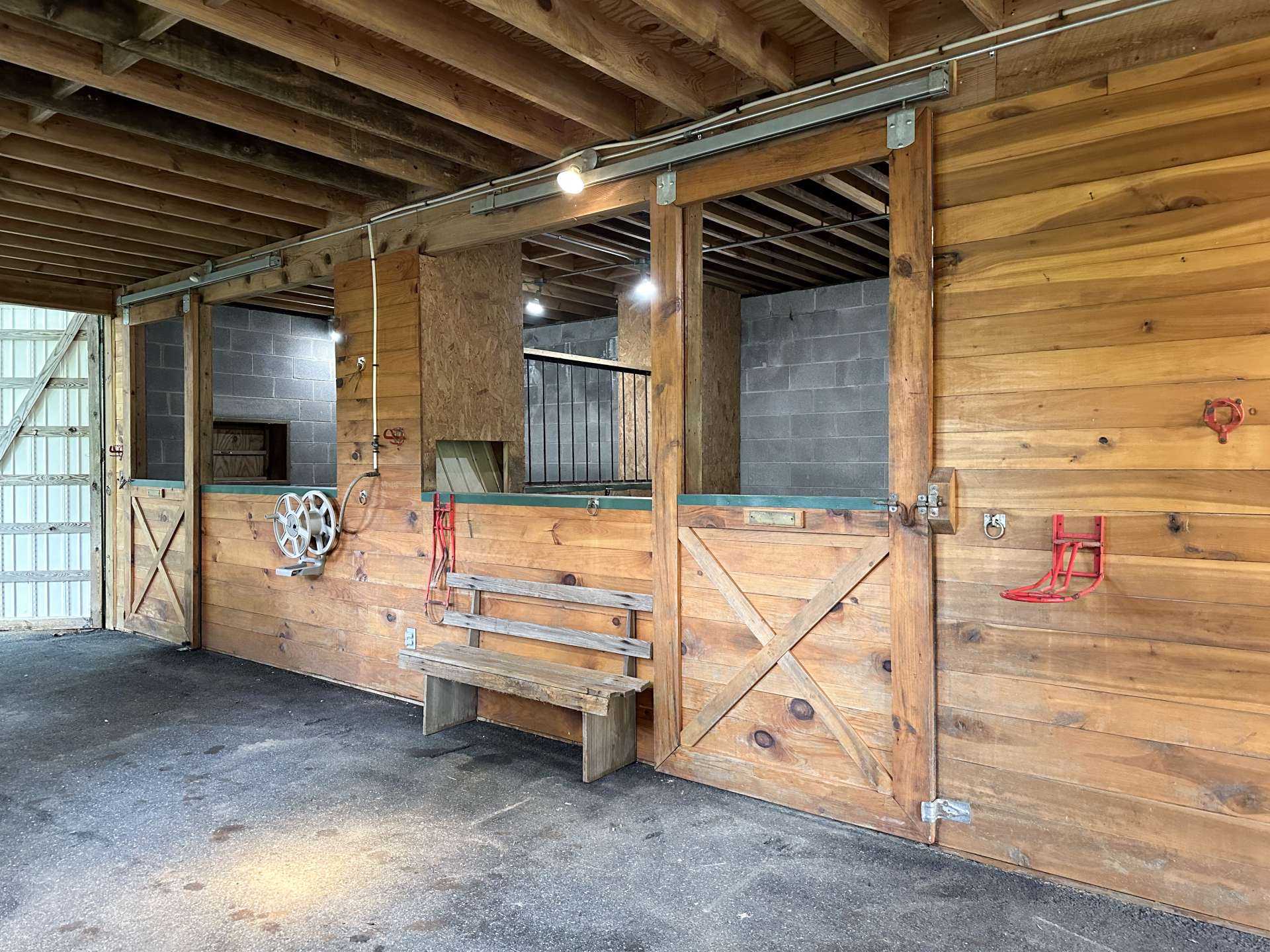 2 stalls in the downstairs of the barn